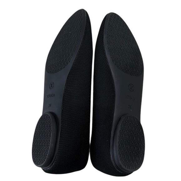 VIVAIA Tamia Round-Toe Ballet Flats Black Machine Washable size 39 (US 8) - Picture 6 of 7